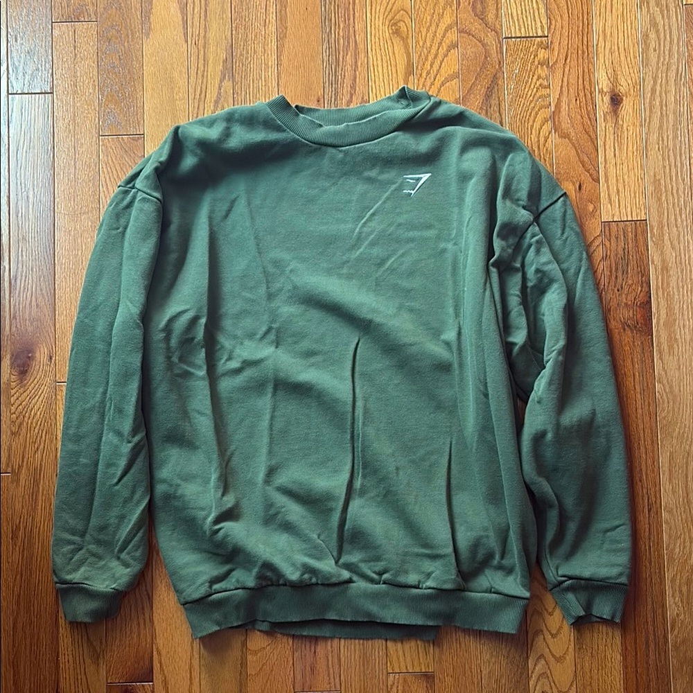 Gymshark Crewneck Sweater in Olive Green